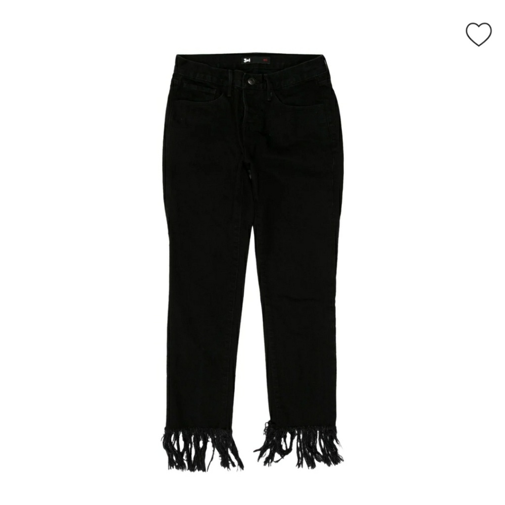Black fringe jeans